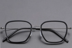 BS1913-0512_Black_Rectangular_Titanium_Glasses_front