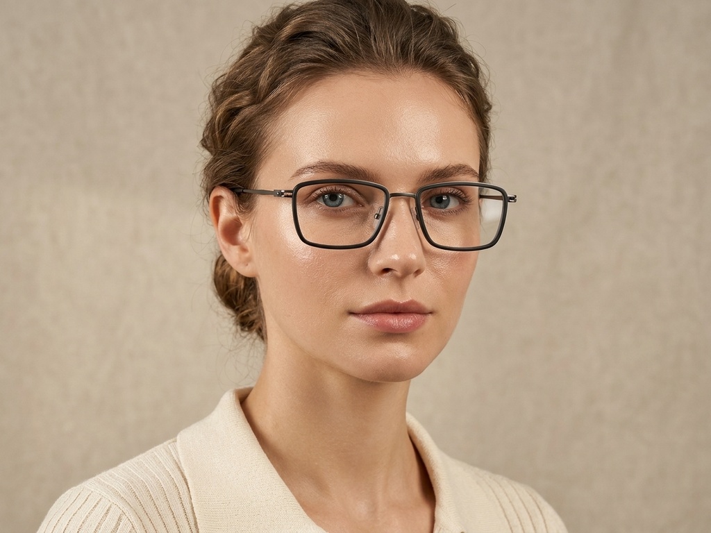 BS1913-0513_Black_Rectangular_Titanium_Glasses-tryon_female