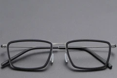 BS1913-0513_Black_Rectangular_Titanium_Glasses_front
