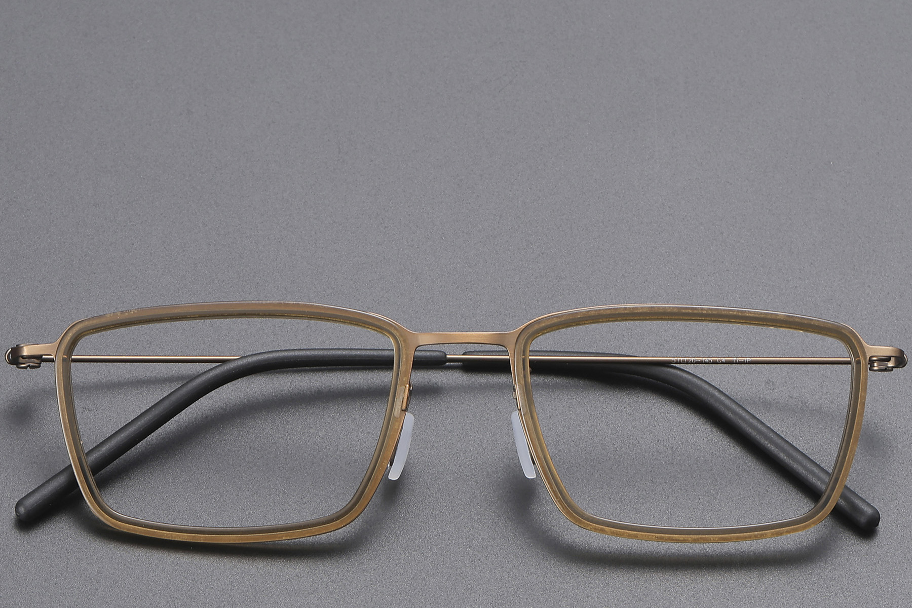 BS1913-0514_Brown_Rectangular_Titanium_Glasses_front