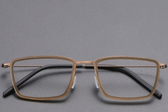 BS1913-0514_Brown_Rectangular_Titanium_Glasses_front