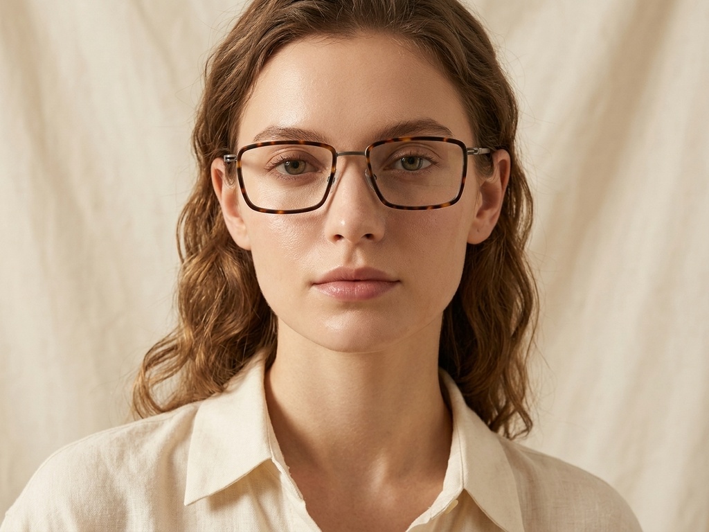 BS1913-0515_Tortoiseshell_Rectangular_Titanium_Glasses-tryon_female