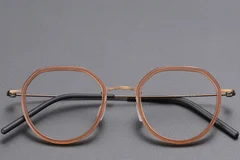BS1913-0518_Brown_Geometric_Titanium_Glasses_front