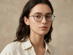 BS1913-0519_Black_Geometric_Titanium_Glasses-tryon_female