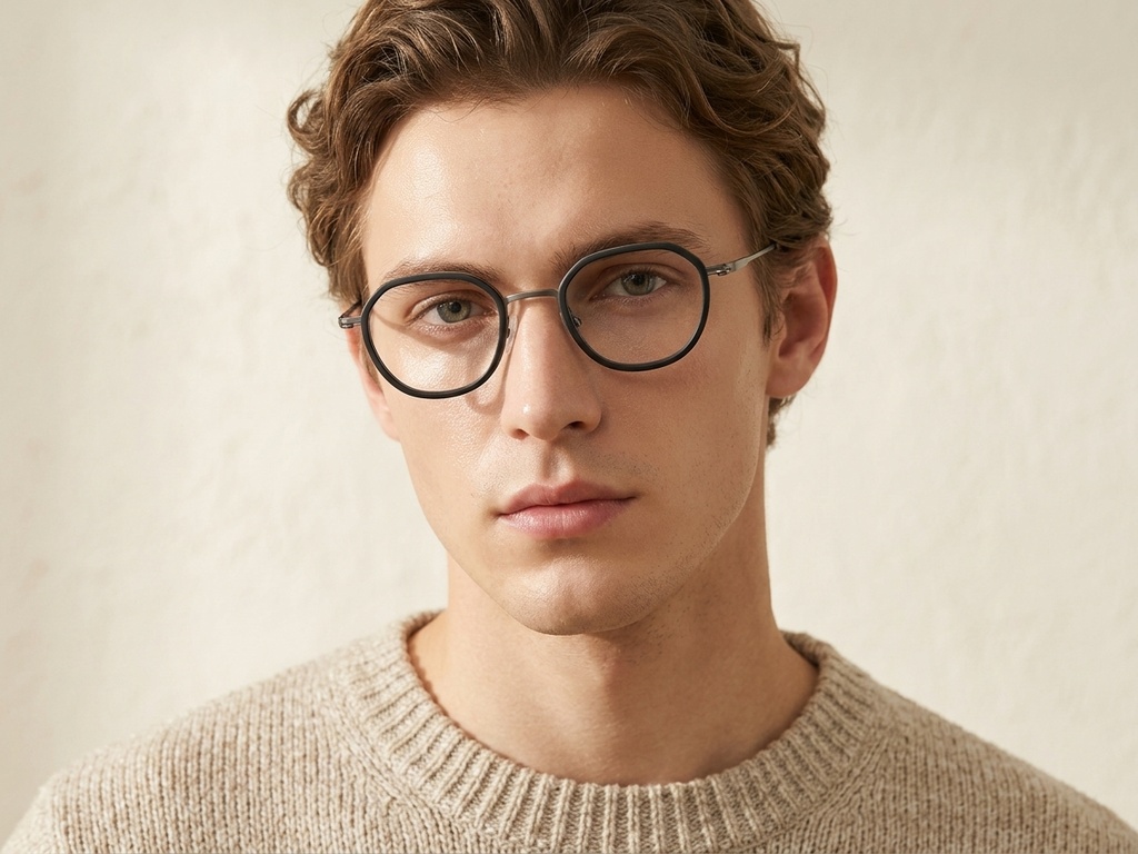 BS1913-0520_Black_Geometric_Titanium_Glasses-tryon_male