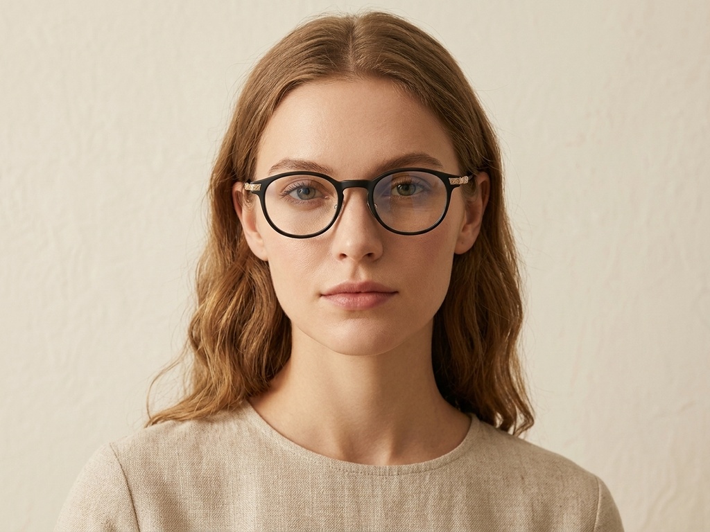 BS1913-0526_Black_Oval_Titanium_Glasses-tryon_female