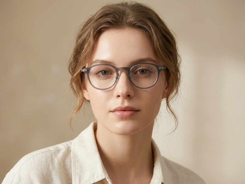 BS1913-0528_Grey_Oval_Titanium_Glasses-tryon_female