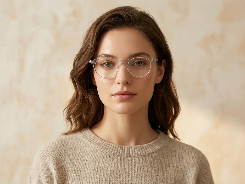 BS1913-0529_Green_Oval_Titanium_Glasses-tryon_female
