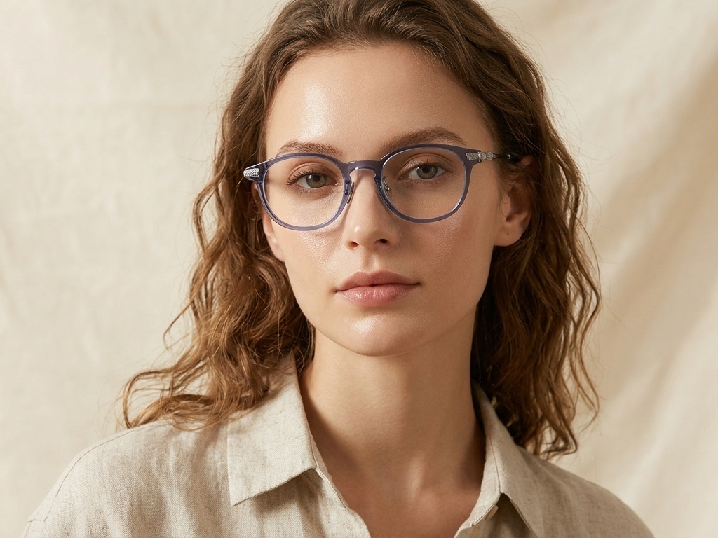 BS1913-0530_Blue_Oval_Titanium_Glasses-tryon_female