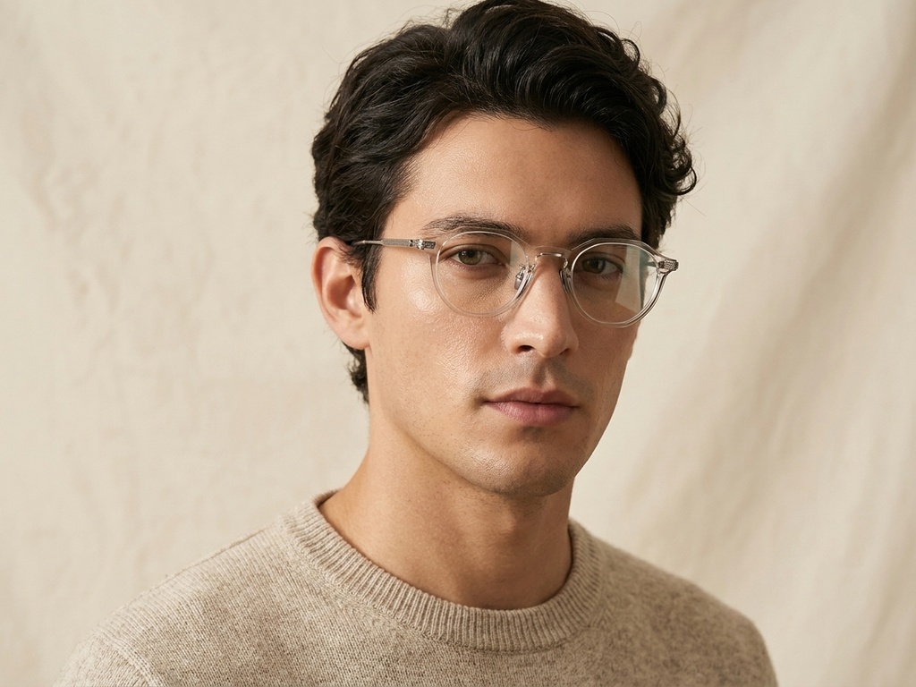 BS1913-0534_Green_Oval_Titanium_Glasses_corner-tryon_male
