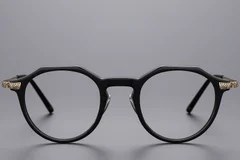 BS1913-0535_Black_Oval_Titanium_Glasses_front