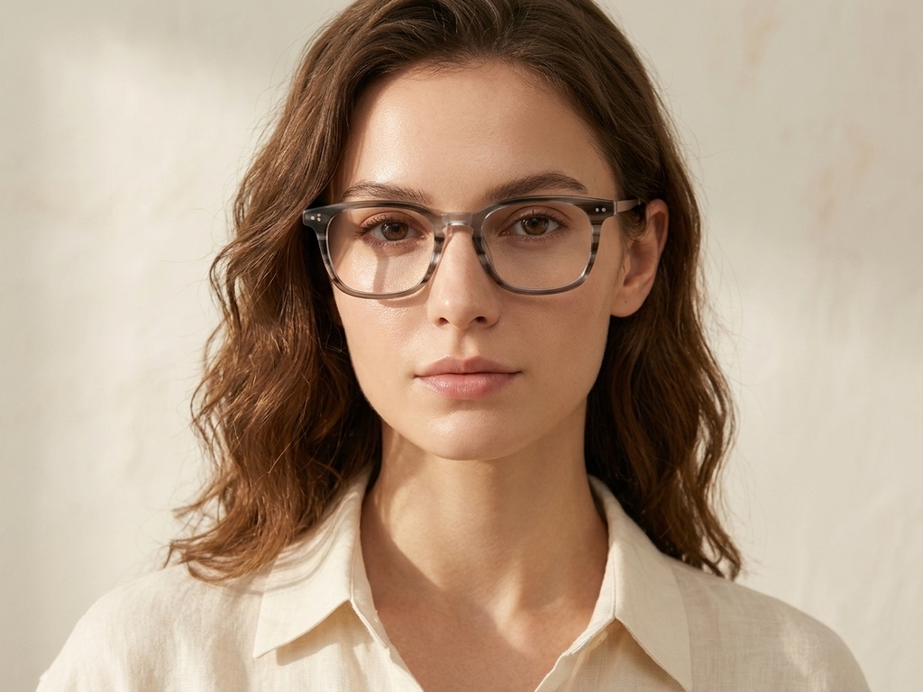 BS1913-0540_Brown_Rectangular_Titanium_Glasses-tryon_female