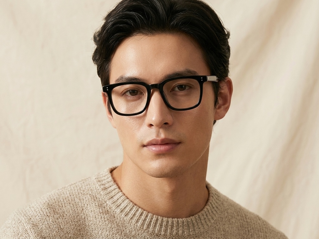 BS1913-0544_Black_Rectangular_Titanium_Glasses-tryon_male