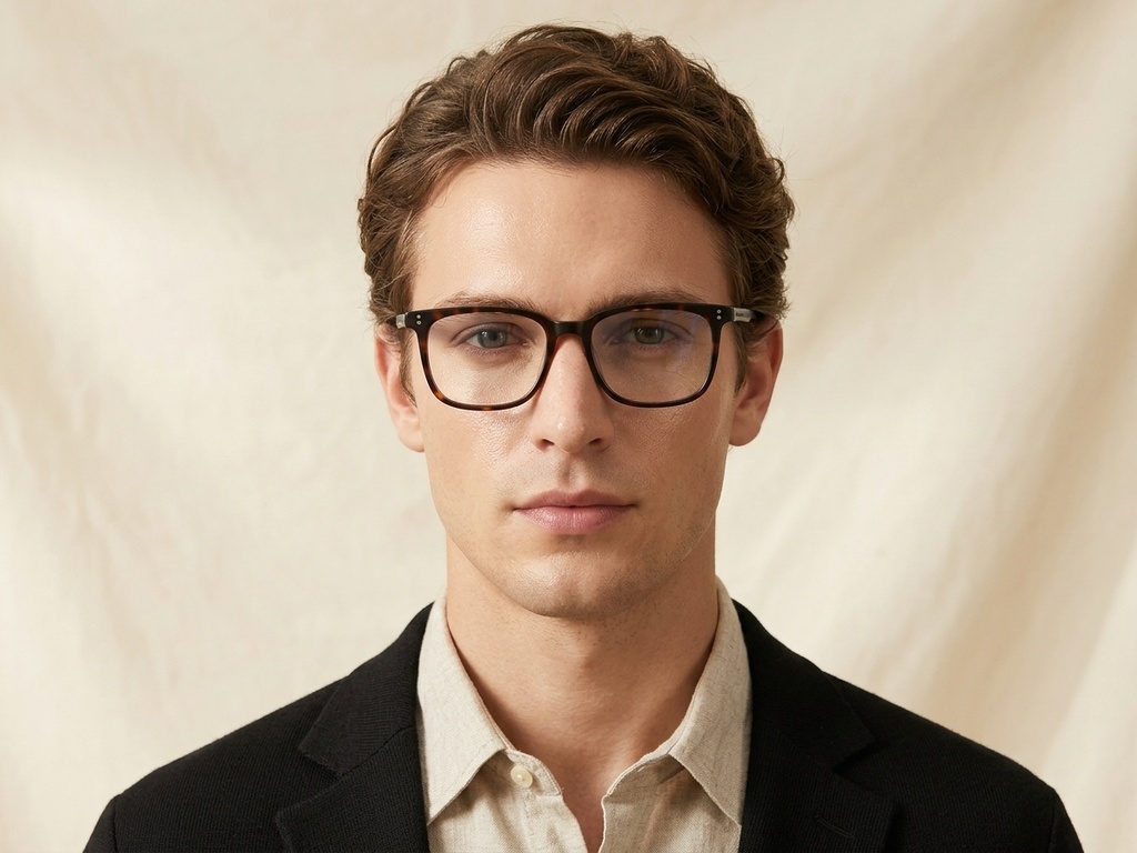BS1913-0546_Tortoiseshell_Rectangular_Titanium_Glasses-tryon_male