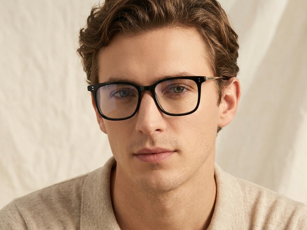 BS1913-0547_Black_Rectangular_Titanium_Glasses-tryon_male