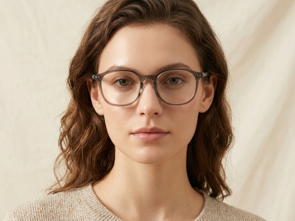 BS1913-0551_Green_Rectangular_Titanium_Glasses_corner-tryon_female