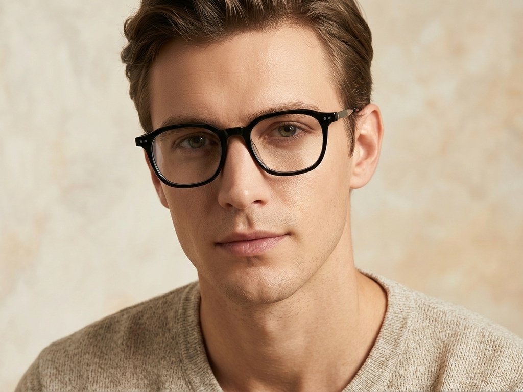 BS1913-0552_Black_Rectangular_Titanium_Glasses-tryon_male