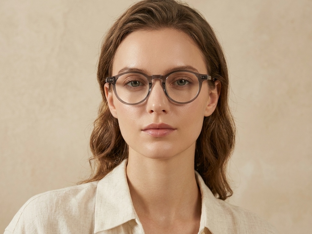 BS1913-0553_Brown_Oval_Titanium_Glasses-tryon_female
