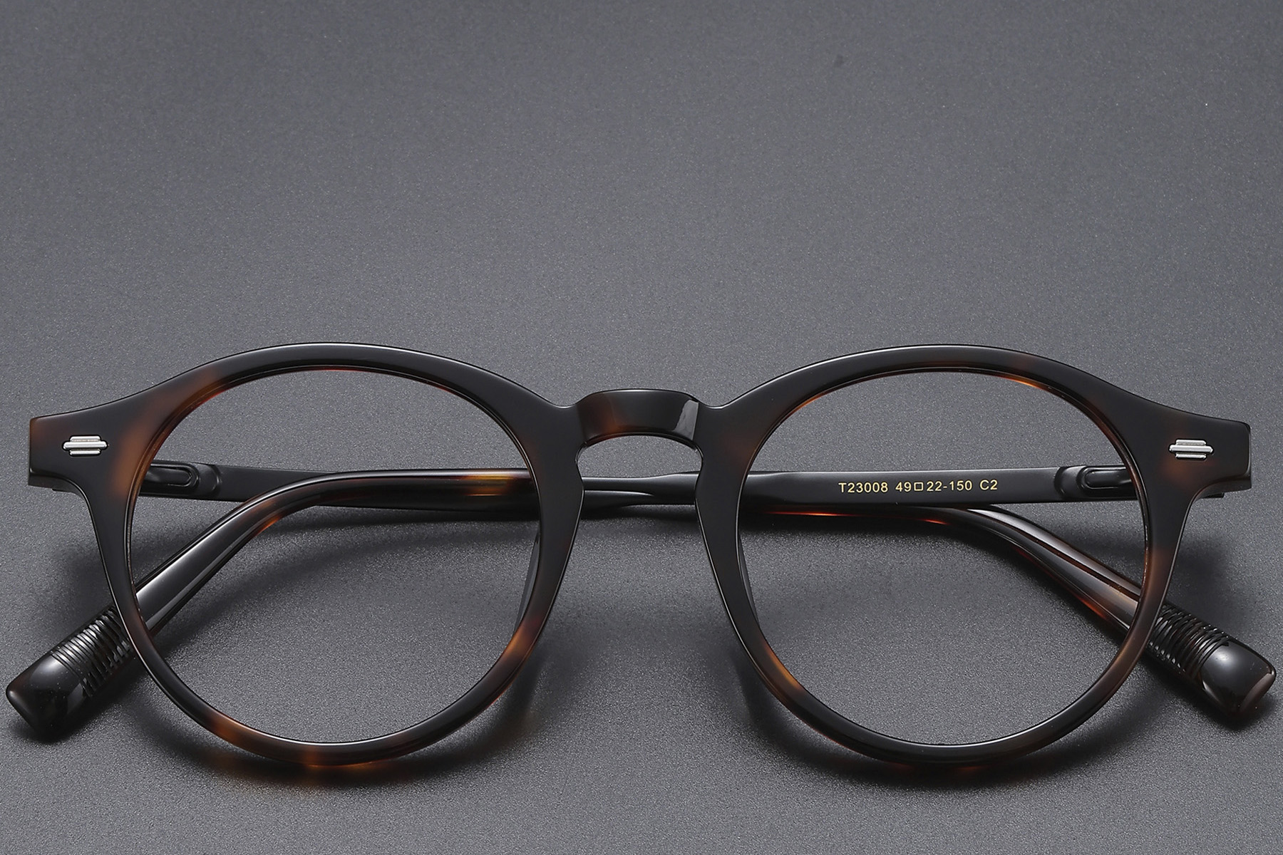 BS1913-0555_Tortoiseshell_Oval_Titanium_Glasses_front