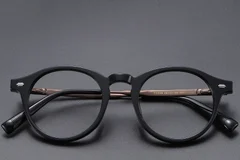 BS1913-0556_Black_Oval_Titanium_Glasses_front