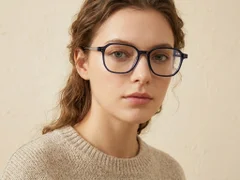 BS1913-0557_Blue_Rectangular_Titanium_Glasses-tryon_female