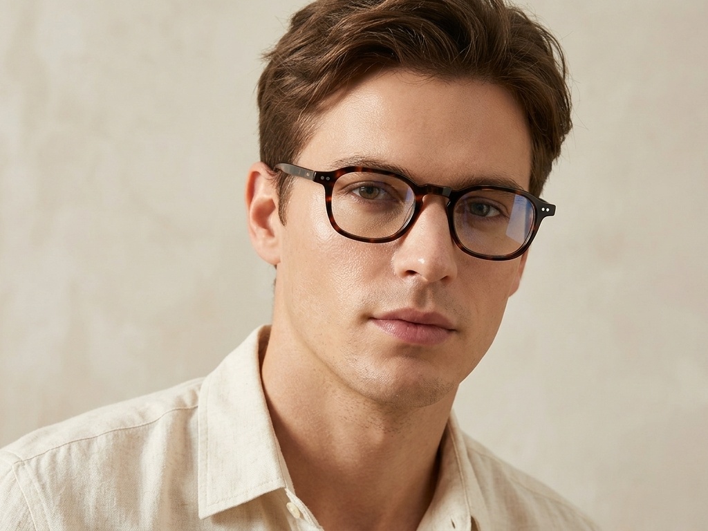 BS1913-0565_Tortoiseshell_Rectangular_Titanium_Glasses-tryon_male