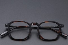 BS1913-0565_Tortoiseshell_Rectangular_Titanium_Glasses_front
