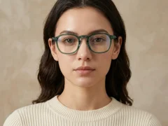 BS1913-0566_Green_Rectangular_Titanium_Glasses-tryon_female