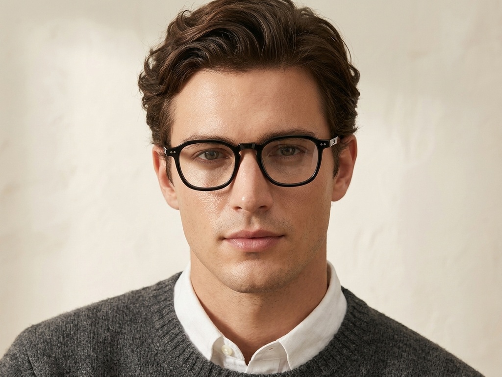 BS1913-0568_Black_Rectangular_Titanium_Glasses-tryon_male