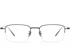 BS1913-0569_Black_Semi-rimless_Titanium_Glasses_front