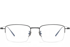 BS1913-0569_Black_Semi-rimless_Titanium_Glasses_front