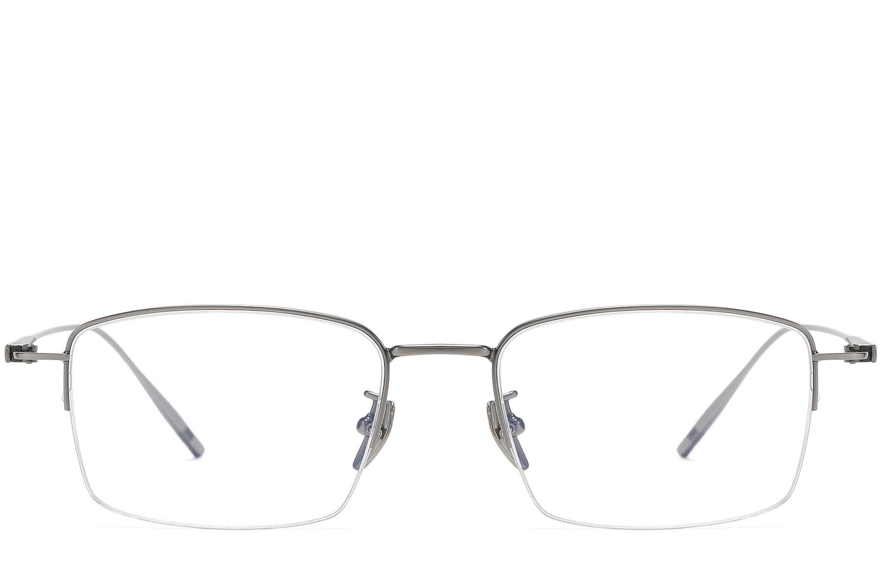 BS1913-0572_Grey_Semi-rimless_Titanium_Glasses_front