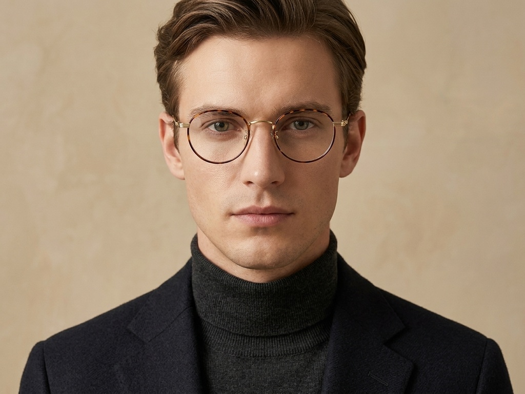 BS1913-0574_Brown_Oval_Titanium_Glasses-tryon_male