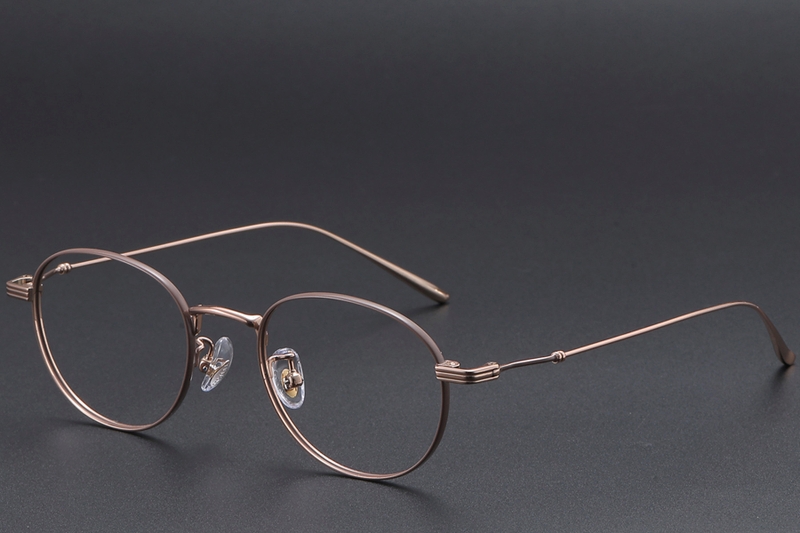 Copper Color Spectacles Oval Copper Titanium Glasses #BS1913-0577 - BLACKSHEEP HK