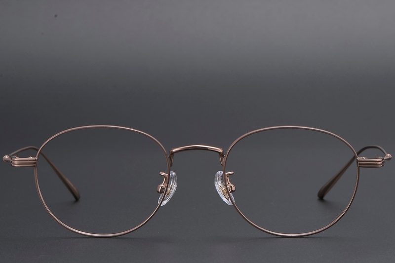 Copper Color Spectacles Oval Copper Titanium Glasses #BS1913-0577 - BLACKSHEEP HK