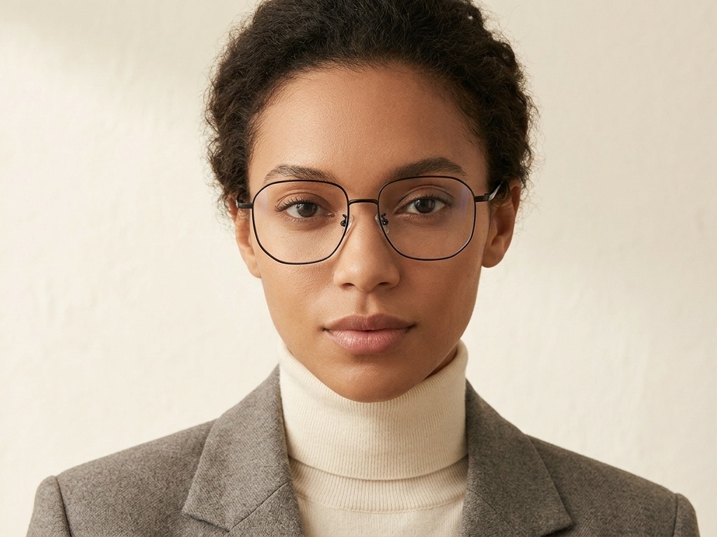 BS1913-0578_Black_Geometric_Titanium_Glasses-tryon_female