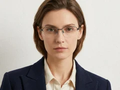 BS1913-0582_Black_Semi-rimless_Titanium_Glasses-tryon_female