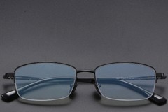 BS1913-0582_Black_Semi-rimless_Titanium_Glasses_front