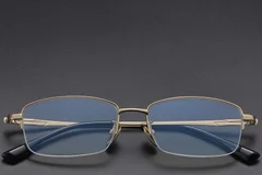 BS1913-0583_Golden_Semi-rimless_Titanium_Glasses_front