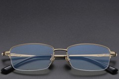BS1913-0583_Golden_Semi-rimless_Titanium_Glasses_front