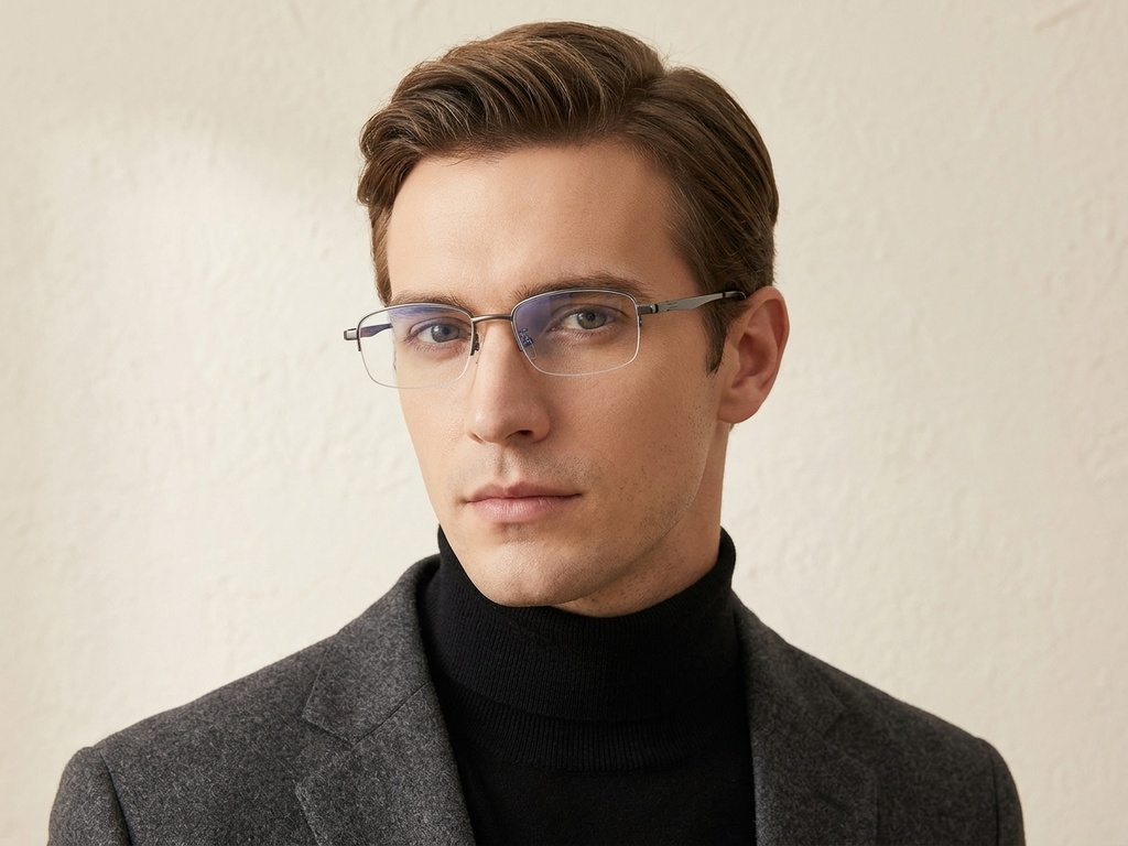 BS1913-0585_Grey_Semi-rimless_Titanium_Glasses-tryon_male