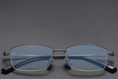 BS1913-0585_Grey_Semi-rimless_Titanium_Glasses_front
