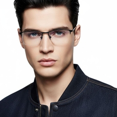 bs1913-0590_black_semi-rimless_titanium_glasses_model