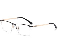 BS1913-0591_Black_Semi-rimless_Titanium_Glasses_corner