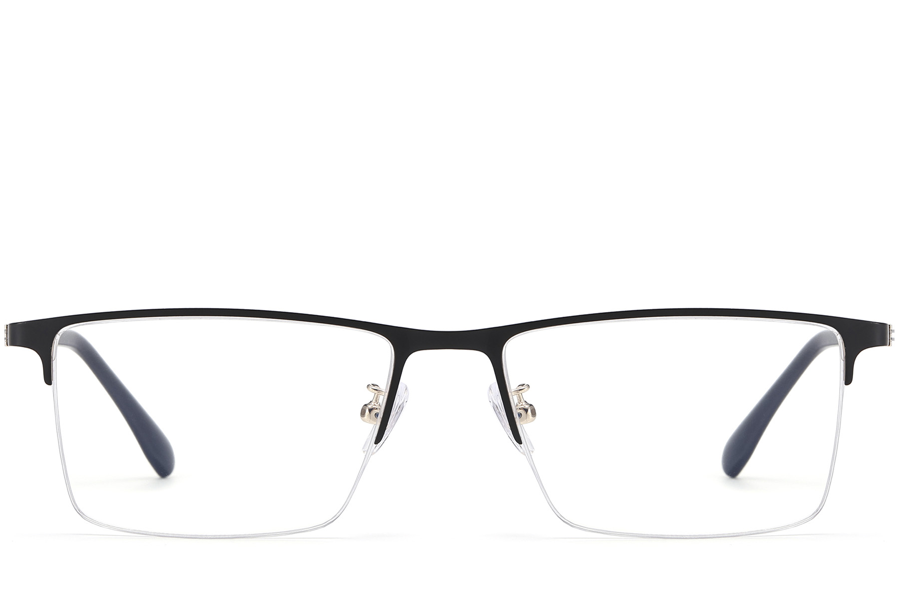 BS1913-0591_Golden_Semi-rimless_Titanium_Glasses_front