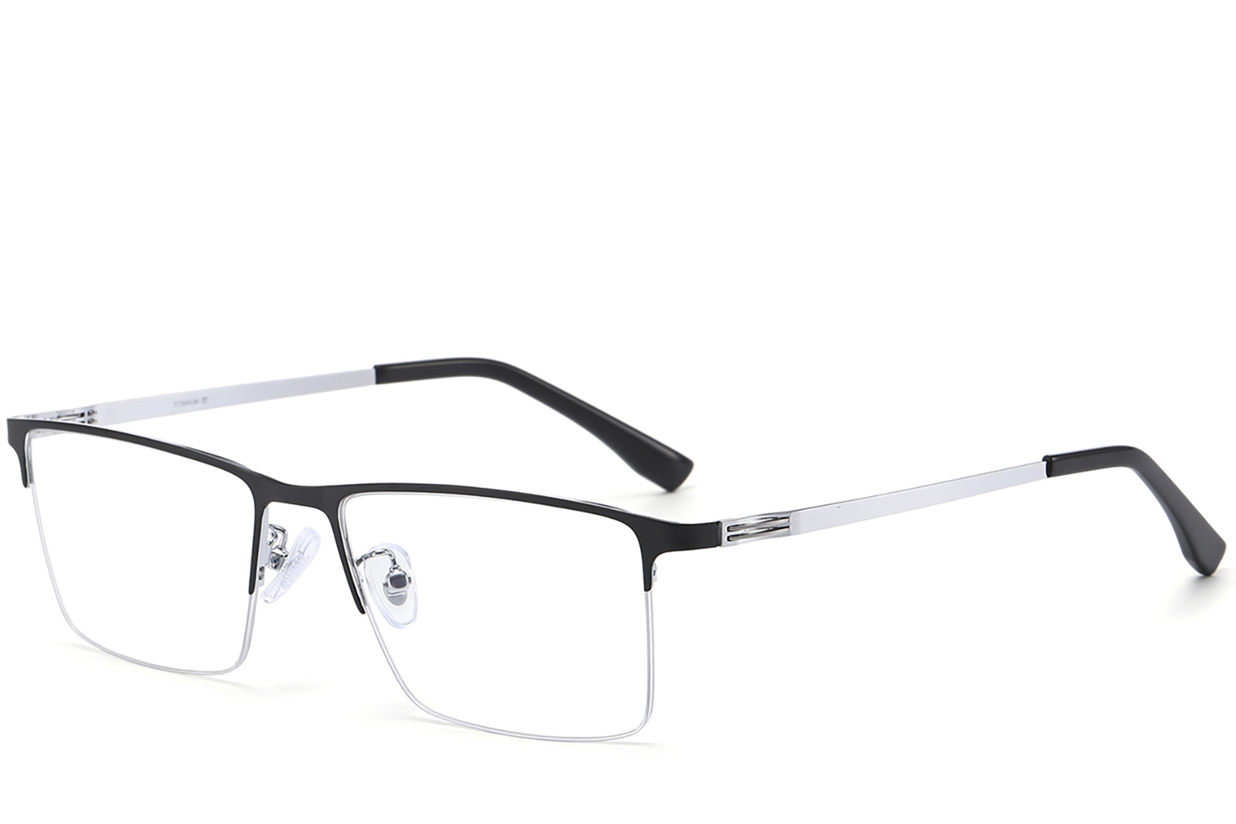 BS1913-0592_Silver_Semi-rimless_Titanium_Glasses_corner