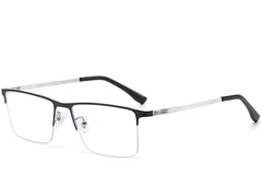 BS1913-0592_Black_Semi-rimless_Titanium_Glasses_corner