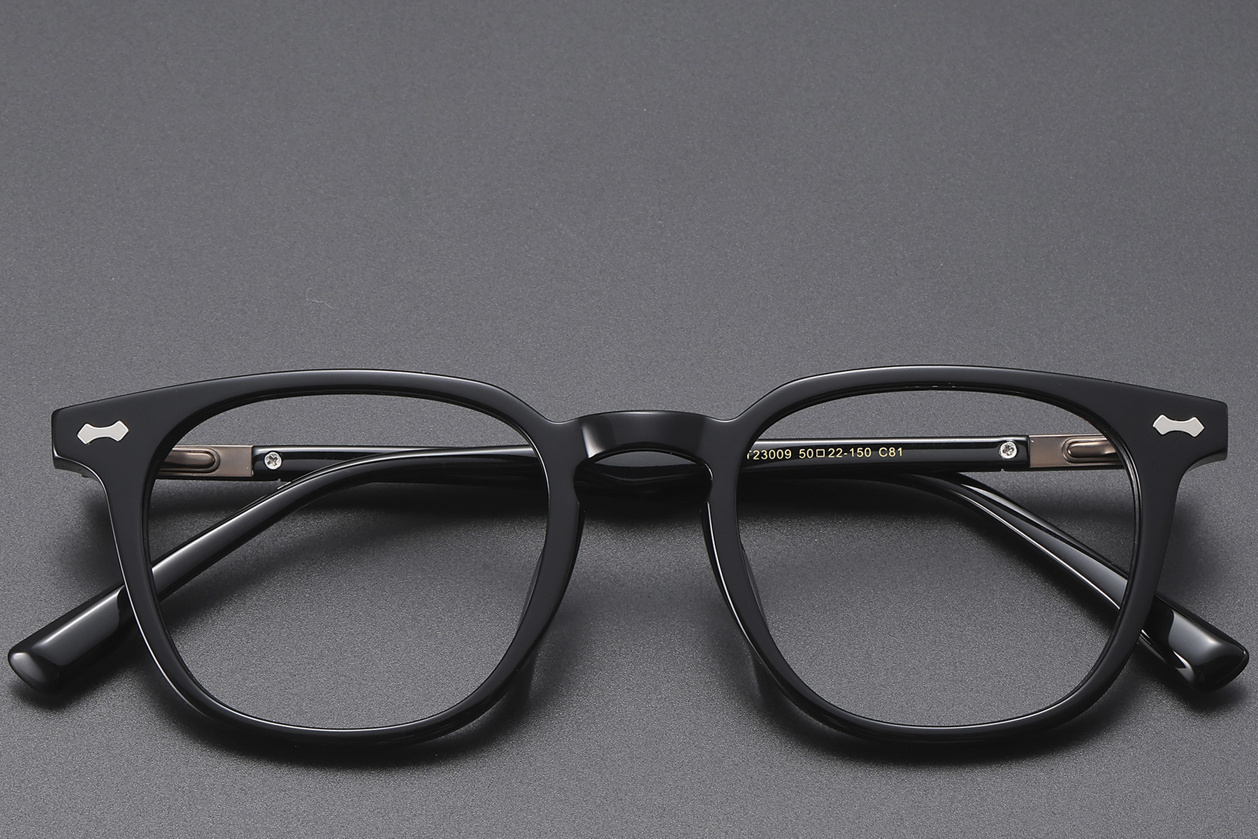 BS1913-0597_Black_Rectangular_TR90_glasses_front