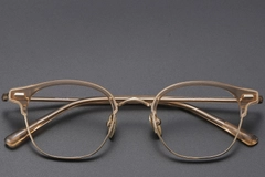 BS1913-0608_Golden_Semi-rimless_Metal_glasses_front