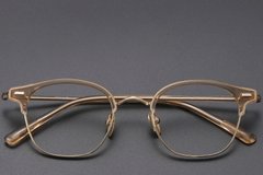 BS1913-0608_Golden_Semi-rimless_Metal_glasses_front